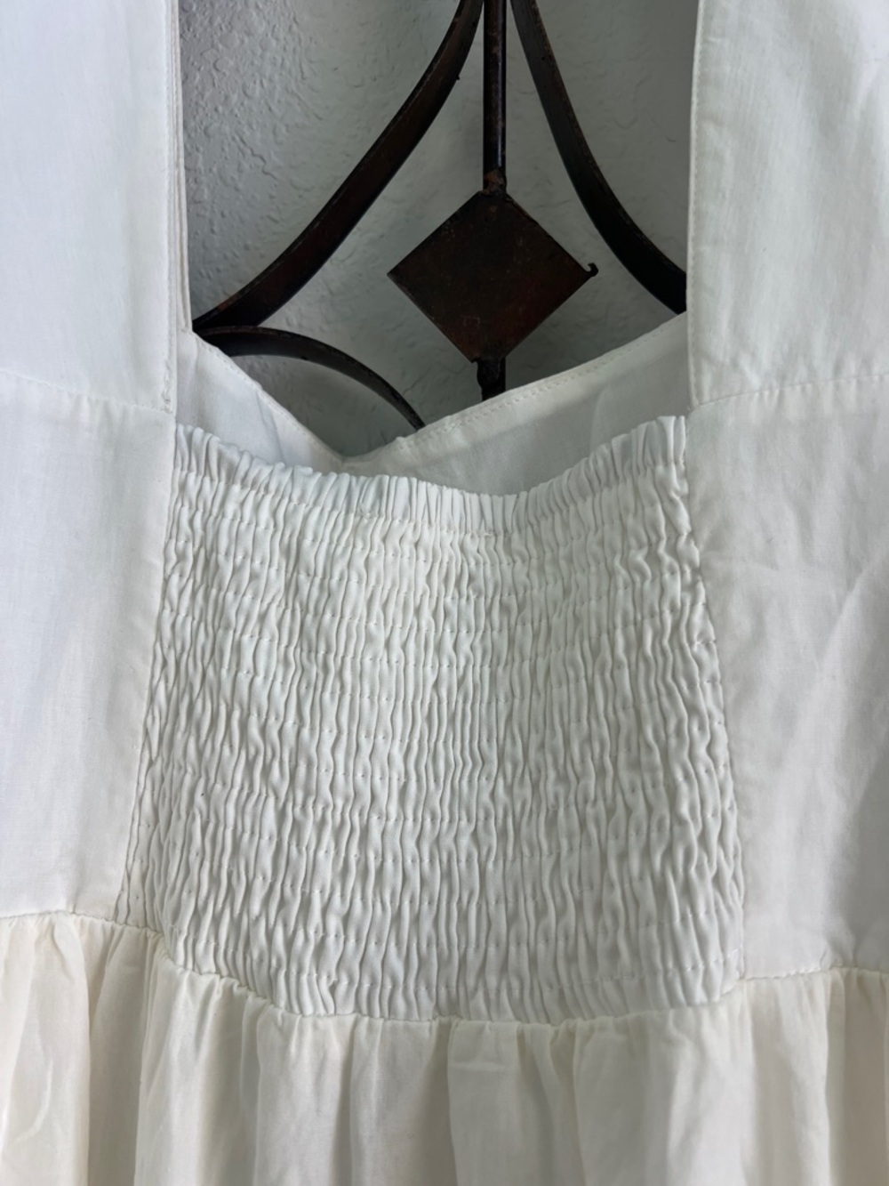 eesome White Square-Neck Tiered Maxi Dress - Picture 4 of 6